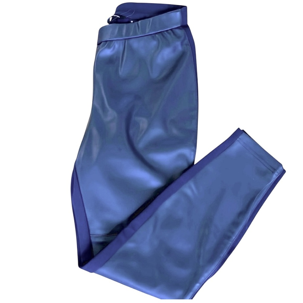 H by Halson Petite Navy Faux Leather Leggings